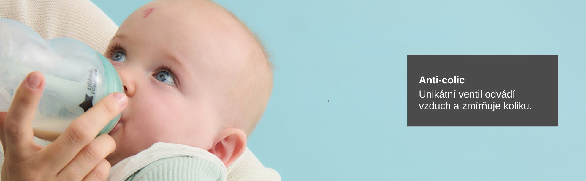 Zabraňuje hromadění vzduchu v bříšku miminka.